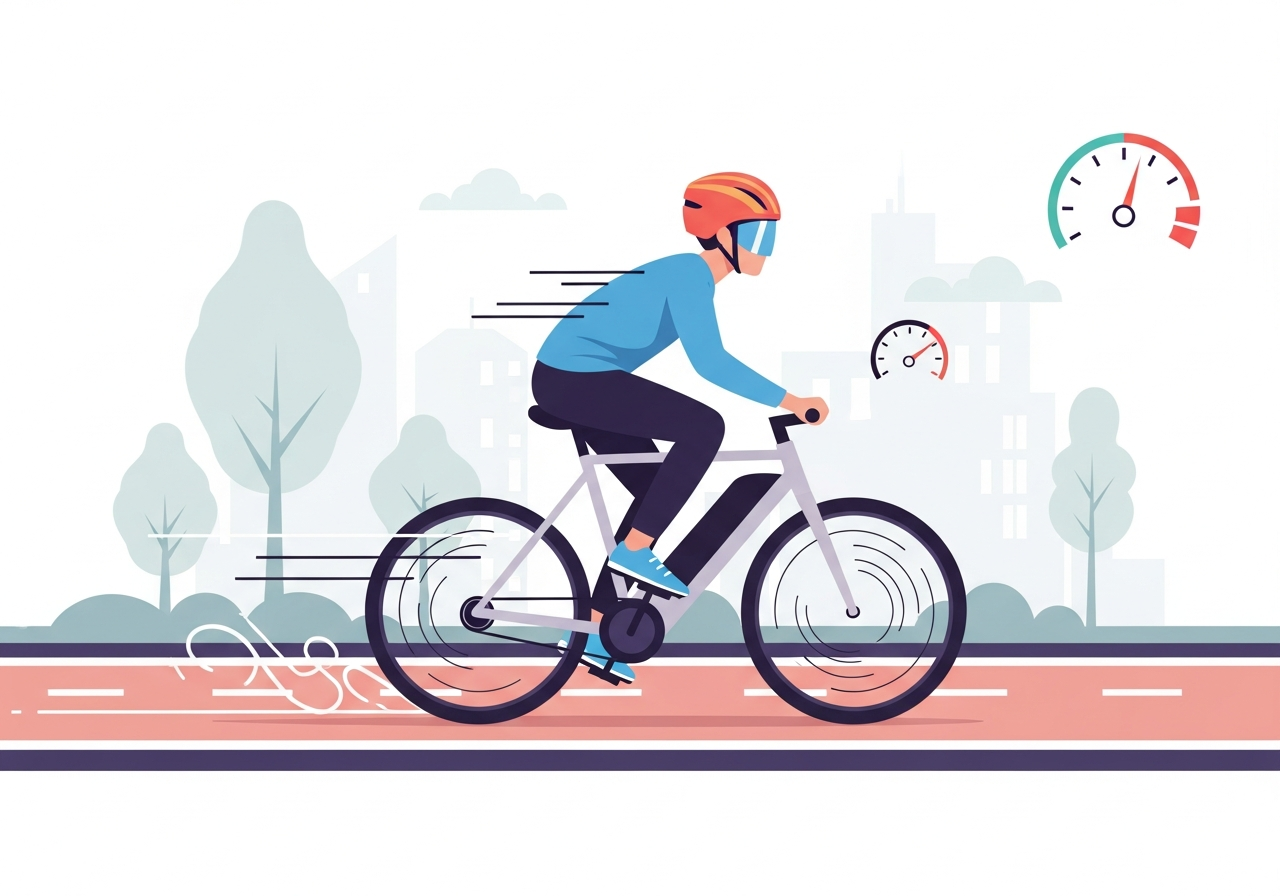 Simple illustration of an e-bike Class 3