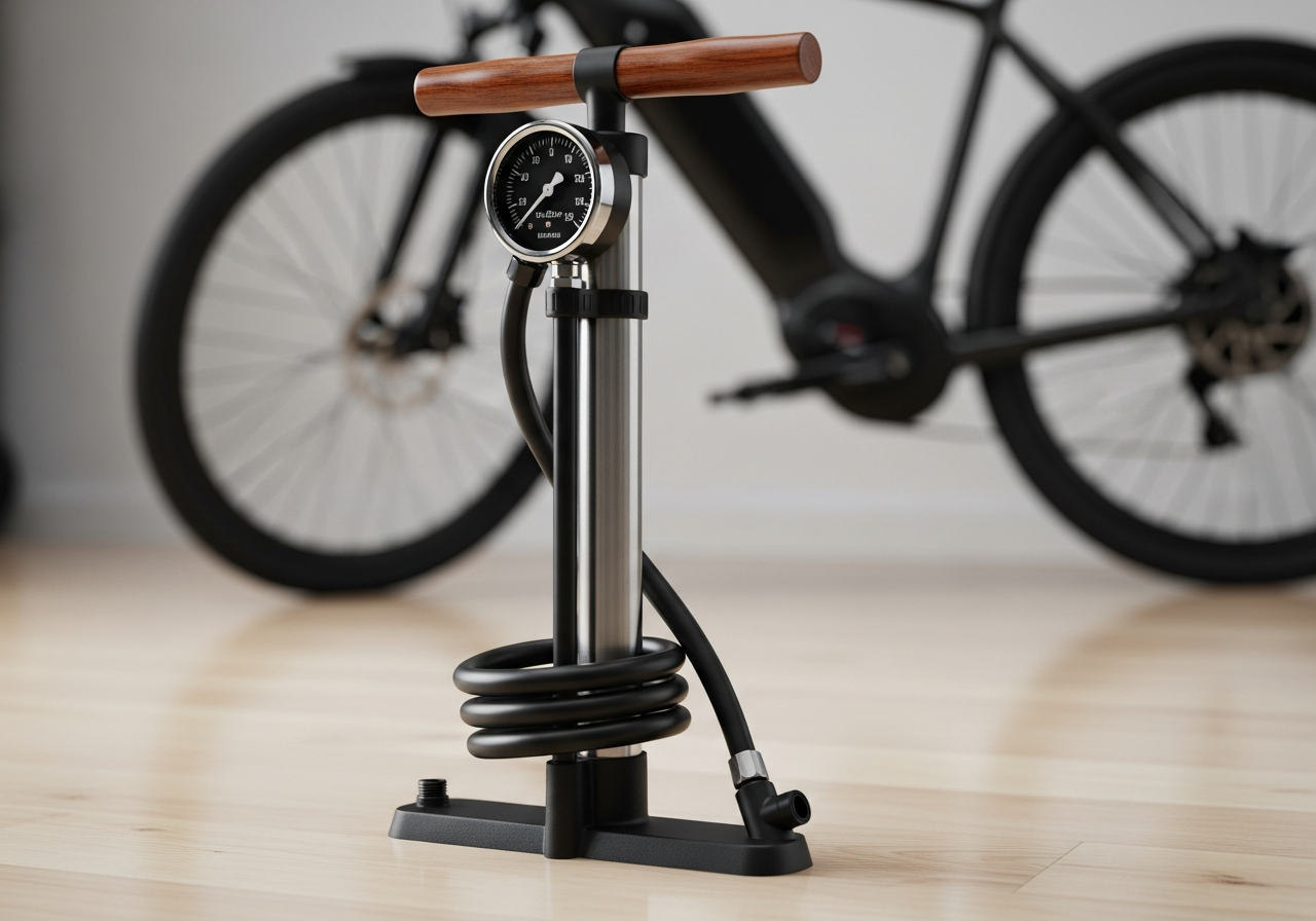 Floor pump with gauge
