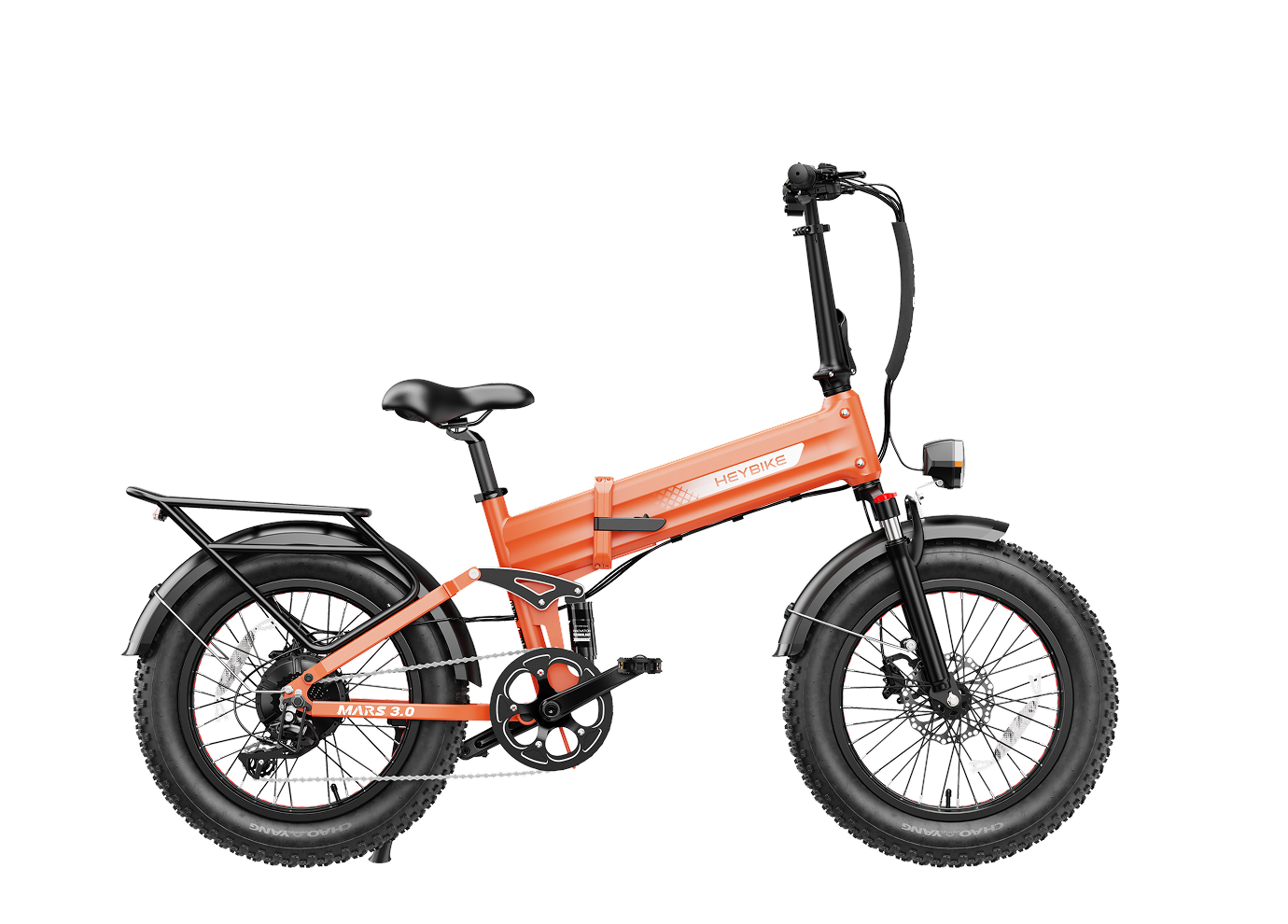 Heybike Mars 3.0 full-suspension folding fat-tire e-bike, official Heybike photo