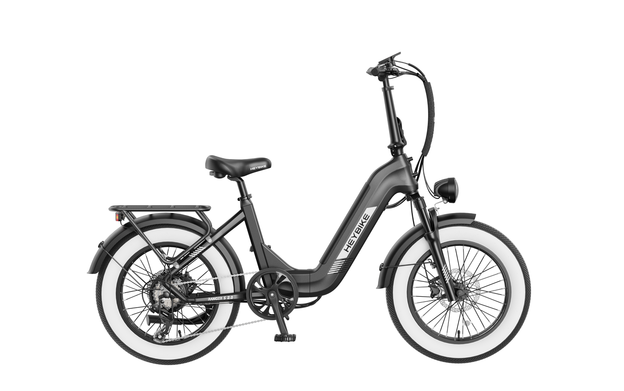 Heybike Ranger S 2.0 folding step-thru fat-tire e-bike, official Heybike photo