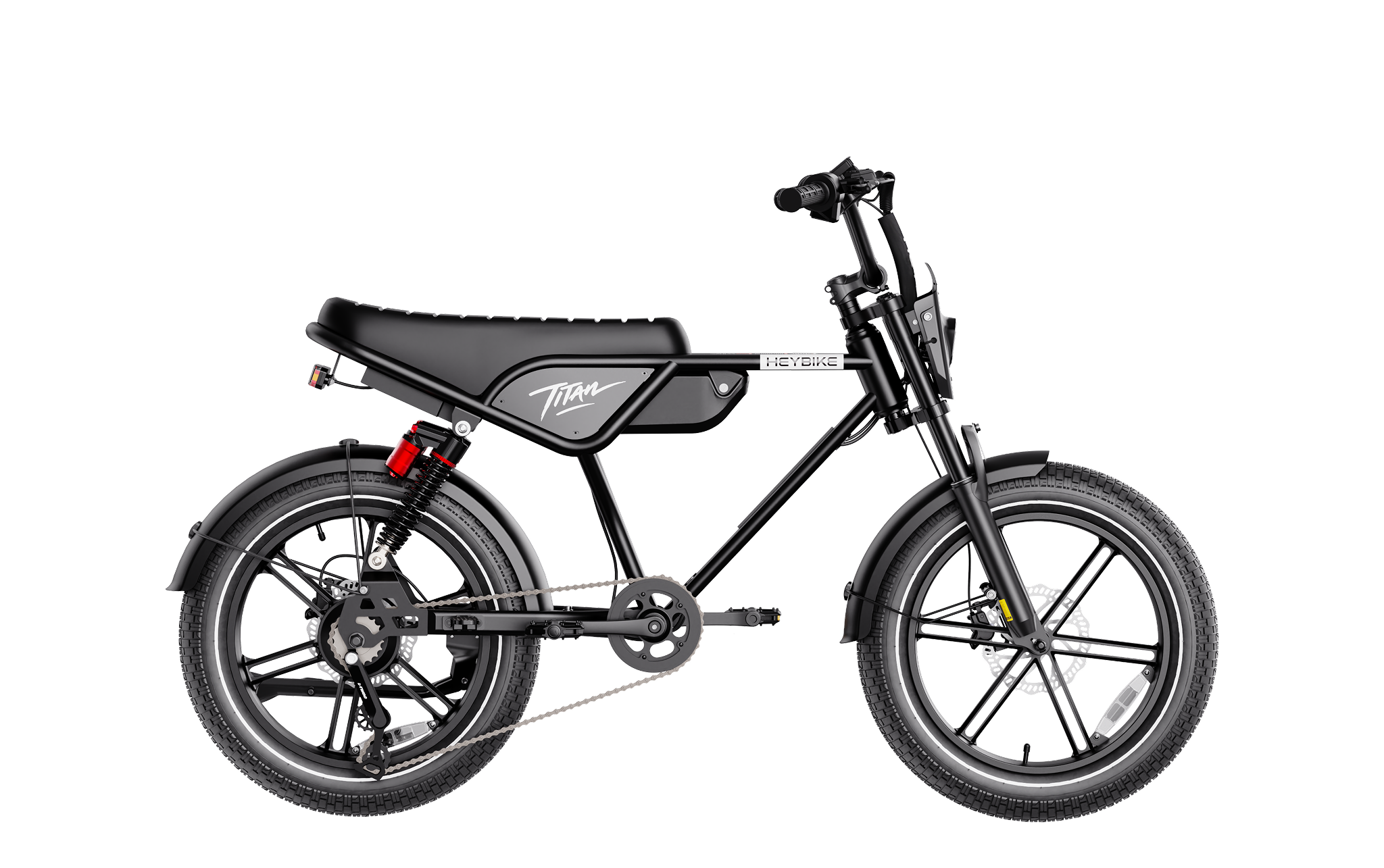 Heybike Titan moped-style full-suspension e-bike, official Heybike photo