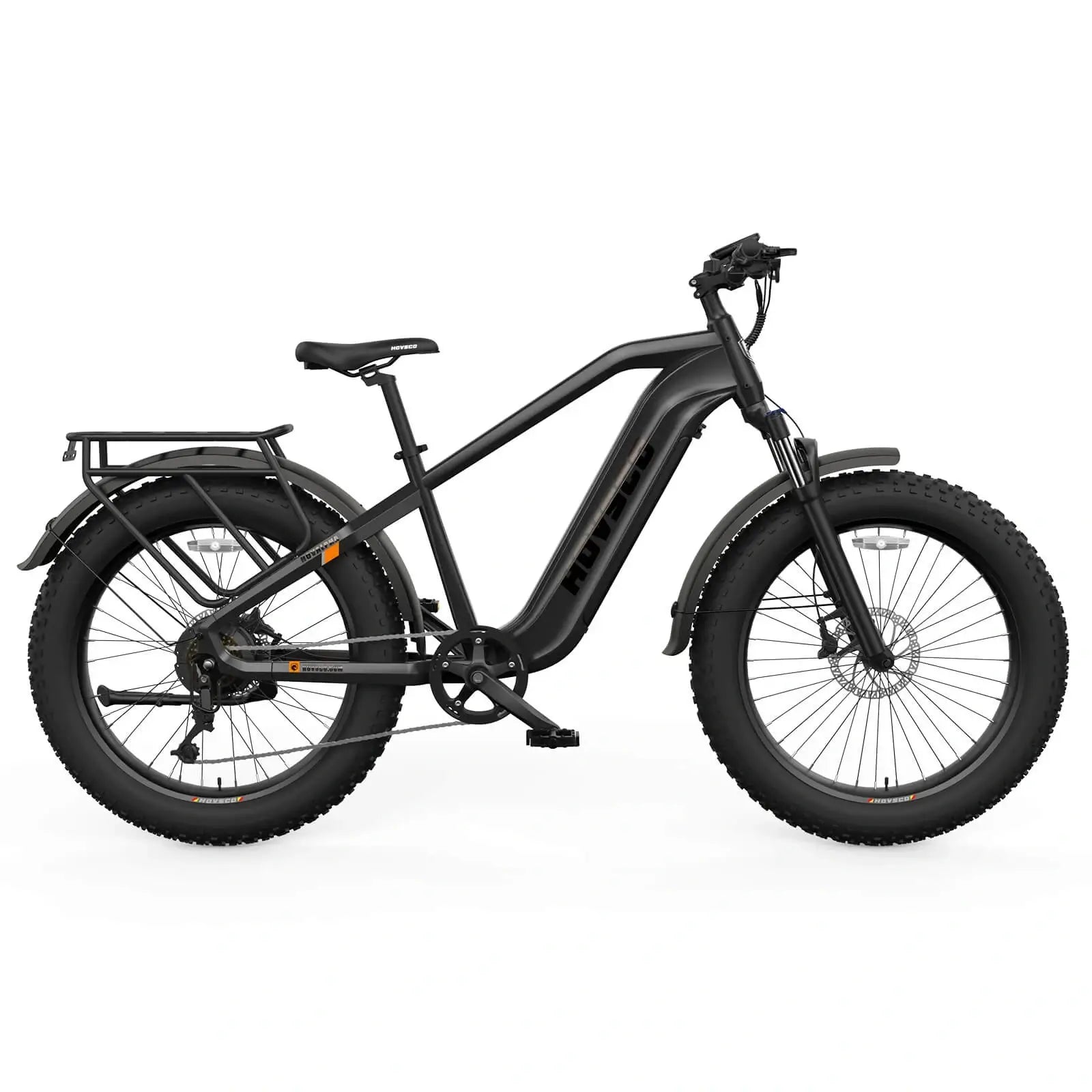 HOVSCO HovAlpha fat-tire e-bike, step-over frame, official studio photograph