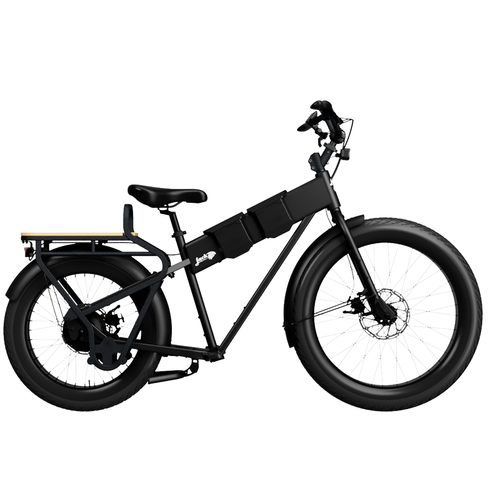 JackRabbit MG Cargo micro e-bike in black