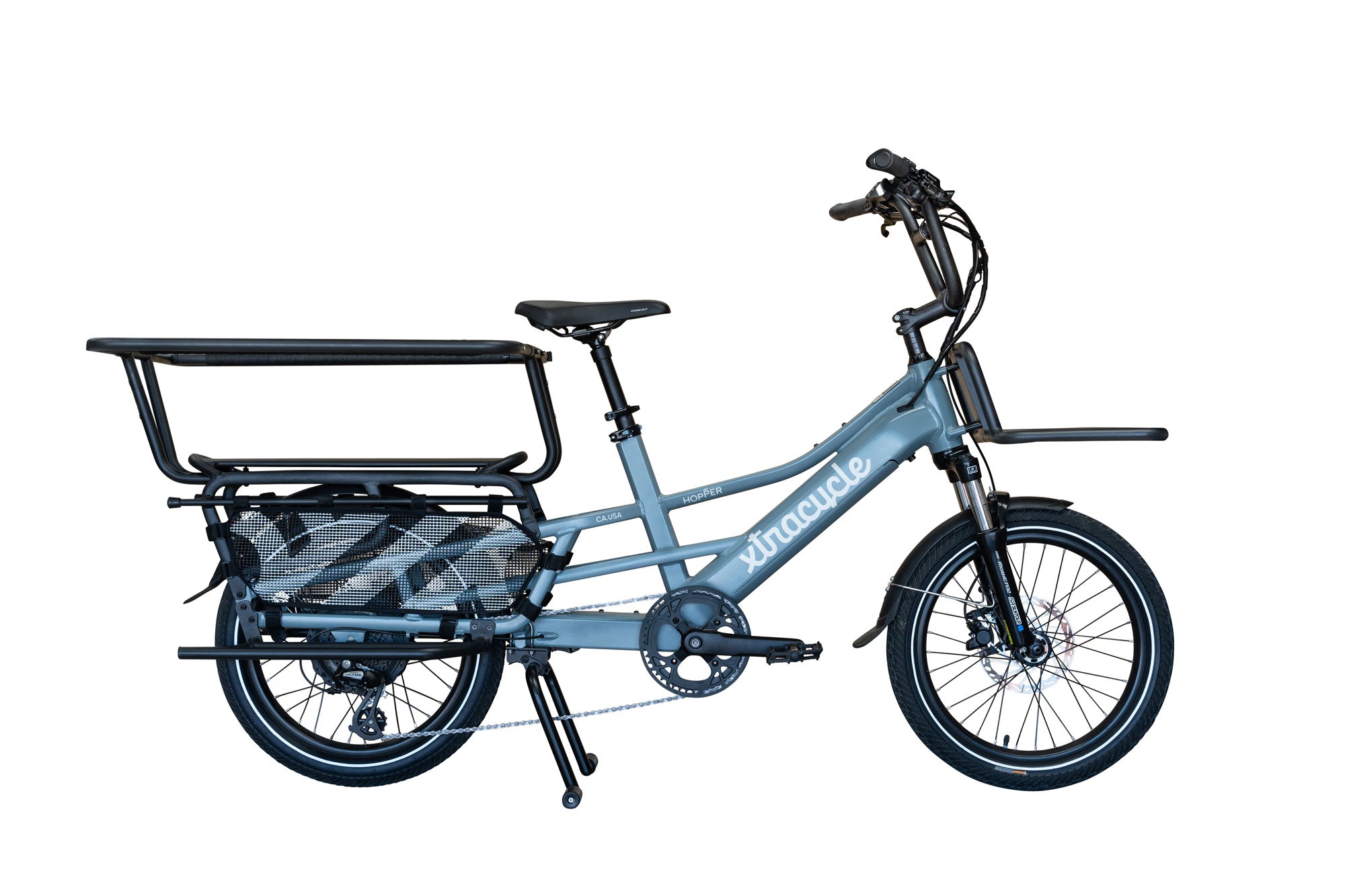 Xtracycle Hopper compact cargo e-bike, profile view