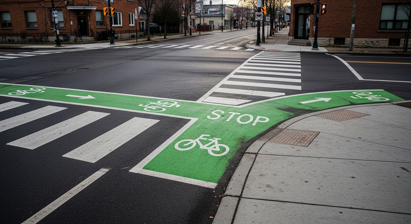 Painted bike boxes and protected intersections measurably reduce crashes